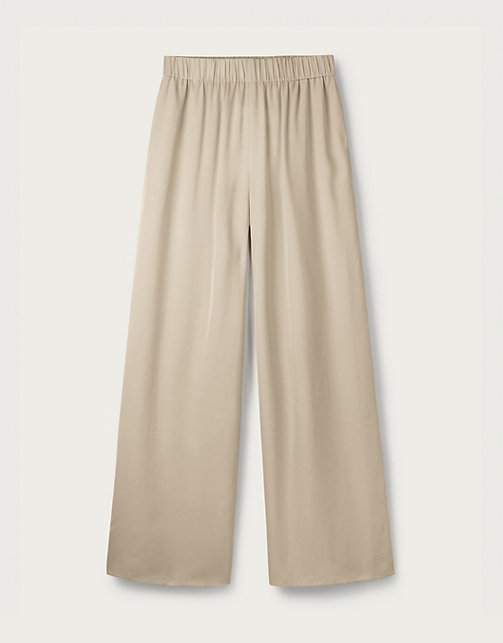 Washed Satin Wide-Leg Trousers | New In Clothing | The White Company UK