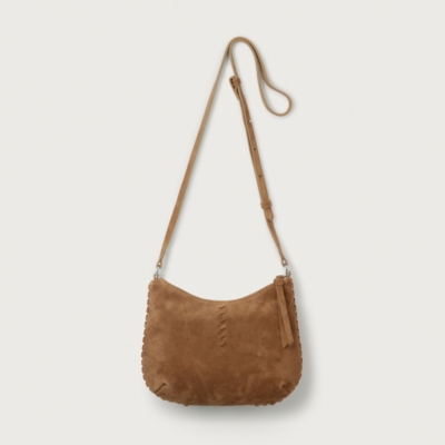 Whipstitch Suede Cross Body Bag