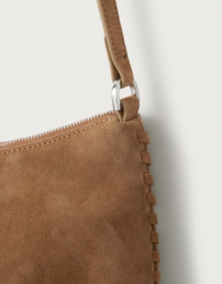 Whipstitch Suede Cross Body Bag