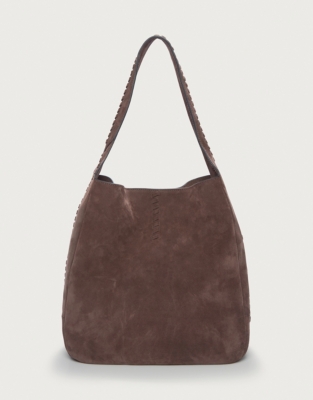 Whipstitch Suede Tote Bag