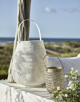 White Bamboo Lantern – Large