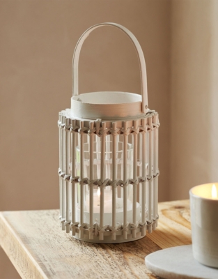 White Bamboo Lantern – Small