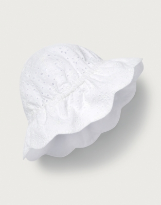 White Broderie Hat (06yrs) Baby & Children's Sale The White Company UK