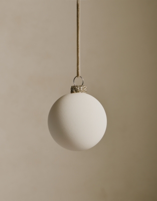 White Matte Bauble – 5.5cm