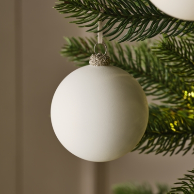 White Matte Bauble – 8cm