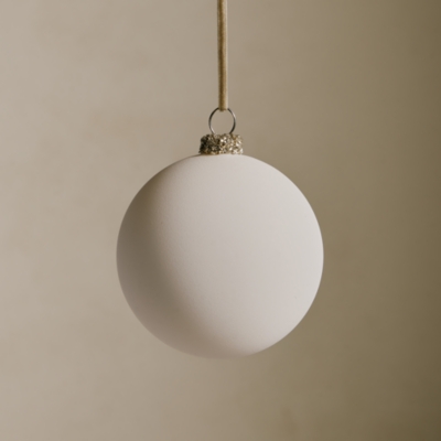 White Matte Bauble – 8cm