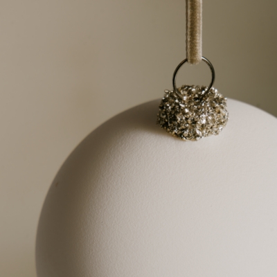 White Matte Bauble – 8cm