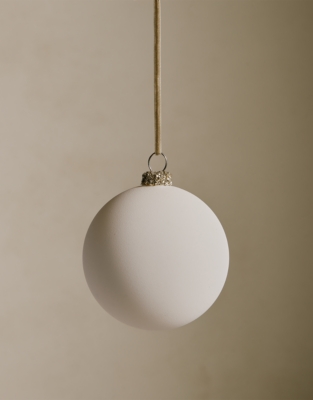 White Matte Bauble – 8cm