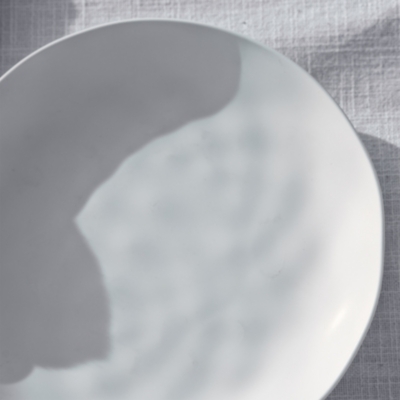 White Melamine Dinner Plate