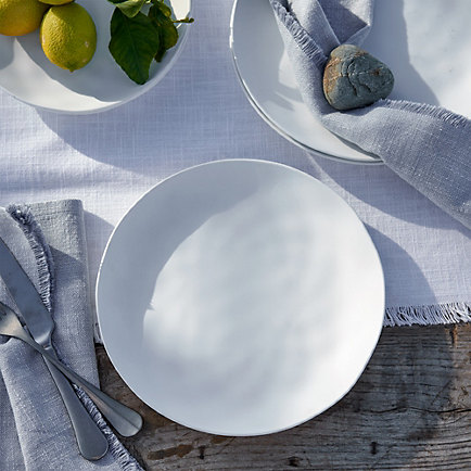 White Melamine Dinner Plate