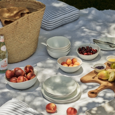 White Melamine Dinner Plate