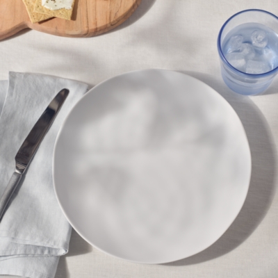 White Melamine Dinner Plate