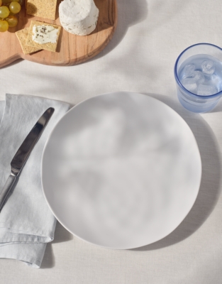 White Melamine Dinner Plate