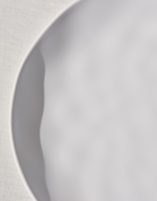 White Melamine Dinner Plate