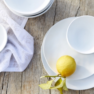 White Melamine Picnic Dinner Plate Outdoor Living The White Company US