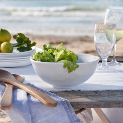 White Melamine Salad Bowl