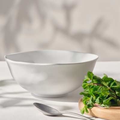 White Melamine Salad Bowl