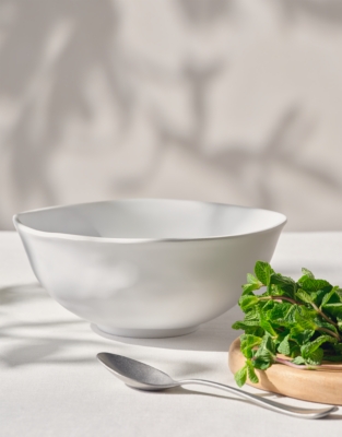White Melamine Salad Bowl