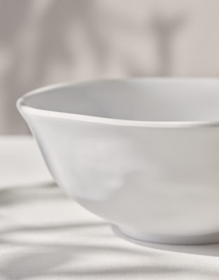 White Melamine Salad Bowl