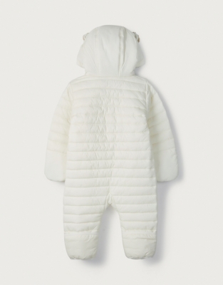 White Quilted Pramsuit | View All Baby 