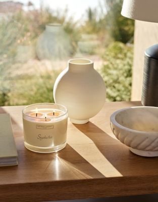 White Round Glass Vase