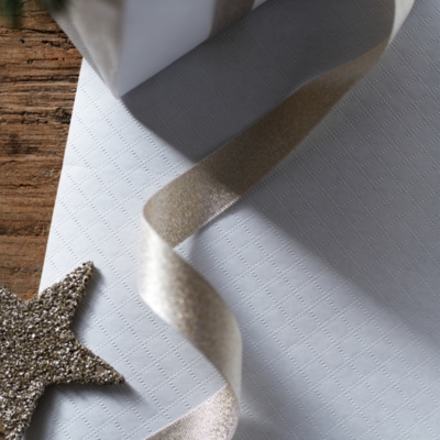 White Textured Wrapping Paper – 10m