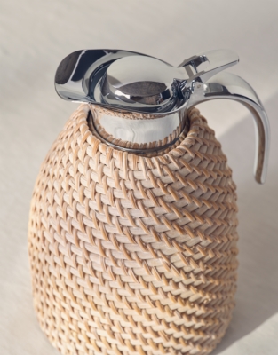 Whitewashed Rattan Jug
