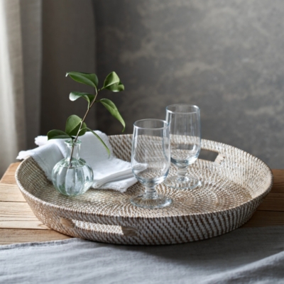 Rattan Coasters - White