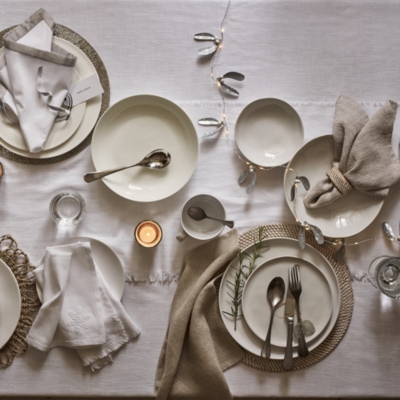 Whitewashed Rattan Round Placemat Table Linen & Accessories The