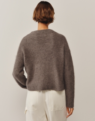 Wide Funnel Neck Jumper with Alpaca