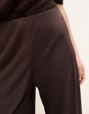 Wide-Leg Bias-Cut Trousers