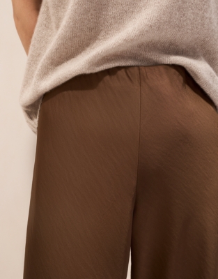 Wide-Leg Bias-Cut Trousers