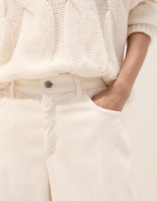 Wide-Leg Cord Trousers