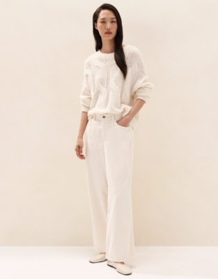Wide-Leg Cord Trousers