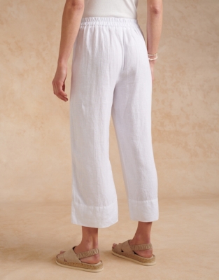 Wide Leg Cropped Linen Pants, All Clothing Sale