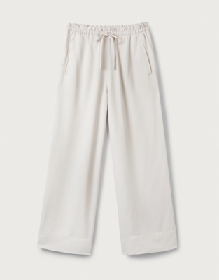 Wide-Leg Drawstring Trousers