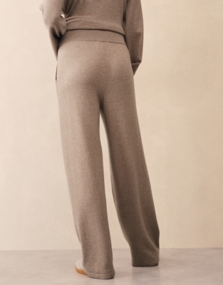 Wide Leg Joggers with Cashmere