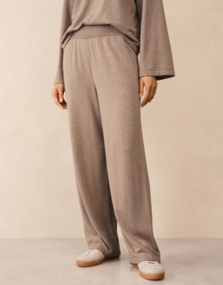 Wide Leg Joggers with Cashmere