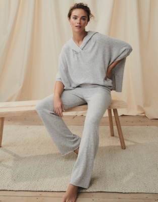 Wide Leg Joggers with Cashmere Loungewear The White Company UK