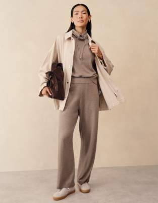 Wide Leg Joggers with Cotton