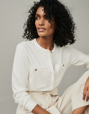 WidePocket Relaxed Jersey Shirt New In Clothing The White Company US