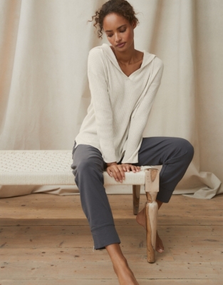 white company cashmere hoodie