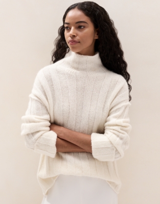 Wide-Rib Jumper with Alpaca
