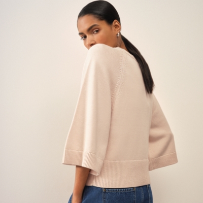 Wide Sleeve Jumper with Cotton