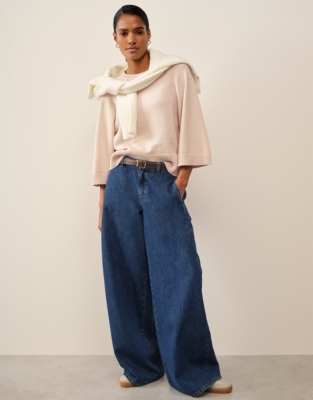 Wide Sleeve Jumper with Cotton