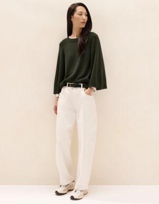 Wide-Sleeve Jumper with Recycled Cotton
