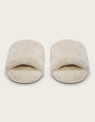 Wide Strap Faux Fur Slider Slippers Nightwear Robes Sale The