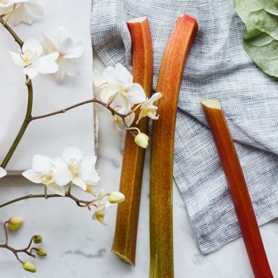 Wild Rhubarb Botanical Candle – Medium