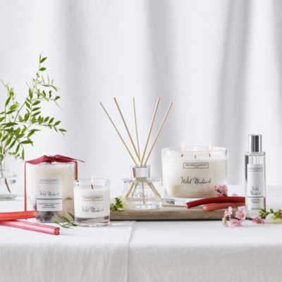 Wild Rhubarb Large Candle Candles & Fragrance Sale The White Company UK