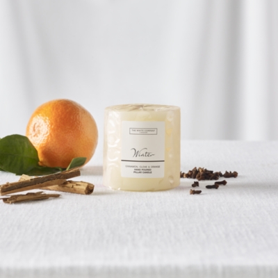 Winter Pillar Candle – Mini | Christmas Fragrances | The  White Com...